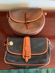 Lot Of Two Vintage Dooney And Bourke Pebbled All Weather Bags