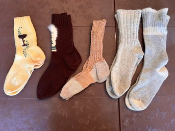 Five Pairs Of  Handmade Socks