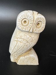 Vintage Modern Greek White Owl Figurine