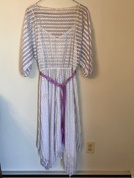 Vintage Womens Lavender Detailed Dress Small - Medium