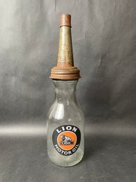 'Lion Motor Oil' Oil Bottle