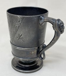 Antique Meridan Silver Plate Cup Mug
