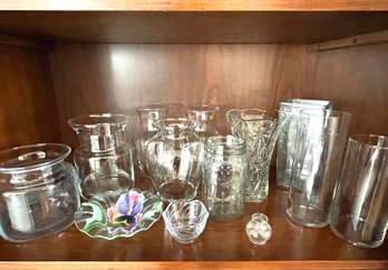 Collection Of Glass Vases Dishes And More