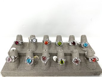 Rainbow Variety Of Costume Rings In Various Sizes (Lot 1)