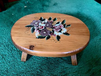 Hand Painted Wooden Footstool