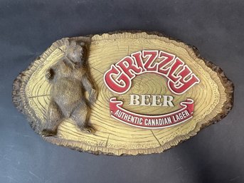 Vintage Grizzly Beer Sign