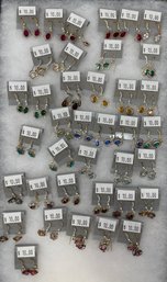 Large Lot Of Birthstone Earrings - 38 Pairs - $400 Retail!!