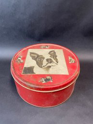 Vintage 1940s Boston Terrier Tin Cute