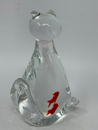 Art Glass Cat Paperweight