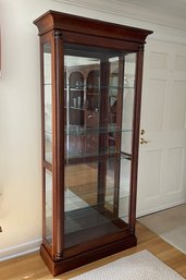 Sliding Front Door Curio Cabinet In Perfect Condition