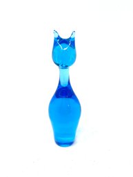 Mid Century Modern Art Glass Cat