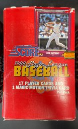 1988 Score Baseball Complete Wax Box