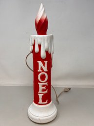 Vintage Blow Mold Candle - Noel
