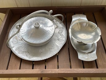 Home Decor Lot Including Pewter