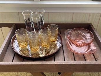 Vintage Glassware Lot Including Pink Depression Glass!