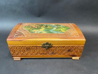 Vintage Wooden Jewelry Box