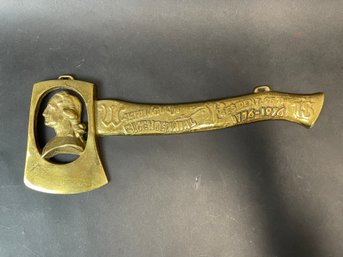 Bicentennial Brass Hatchet George Washington