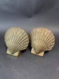 Vintage Scallop Shell Bookends