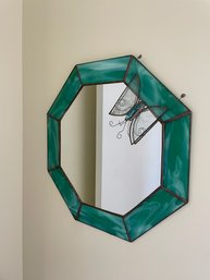 Vintage Stained Glass Mirror