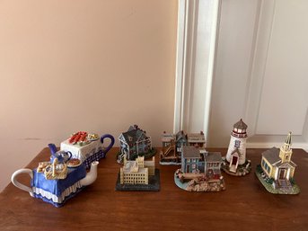 Lot Of Village Houses And Collectibles