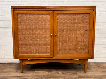 Mid Century Cane Front Two Door Sideboard