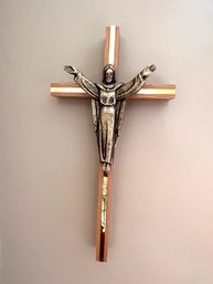 Wood And Brass Crucifix