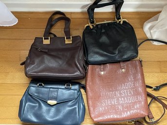 Group Of 4 Purses Hand Bags Leather & More