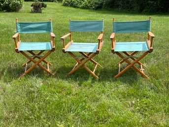 Set Of Three Folding Director Chairs