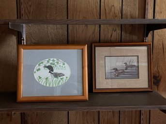 Pair Of Framed Duck Prints