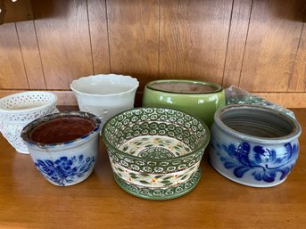 Collection Of Vintage Planters Lenox & More
