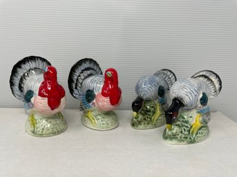 2 Pair Of Turkey Salt & Pepper Shakers S1