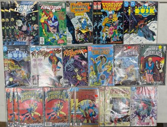 Large Lot Of Comic Books Including  Forgotten Realms, Cosmic Odyssey, Powls Of The Atom   (AS-192)