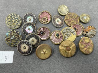 Victorian Button Lot Brass And More Incredible