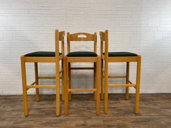 Group Of Three Mid Century Italian Counter Stools