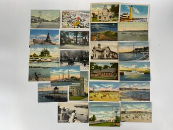 Group Of Antique Postcards - Shoreline CT Local Postcards