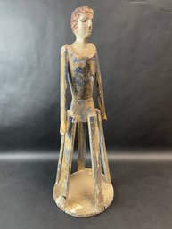 Folk Art Santos Cage Doll 28'