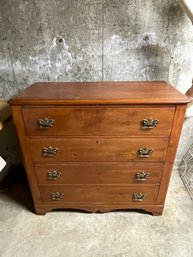 Antique Pine 4 Drawer Dresser