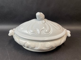 Antique Ironstone Covered Compote