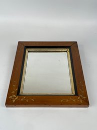 Vintage Framed Mirror With Floral Motif 8x10