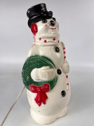 Vintage 1960s Empire Snowman Blow Mold