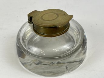 Antique Glass Inkwell