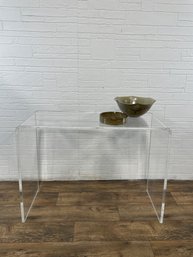 Postmodern Lucite Waterfall Console Table/Desk