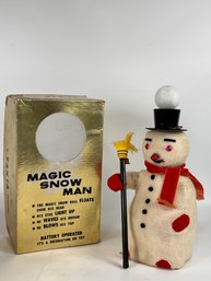 Vintage Magic Snowman In Original Box - Untested