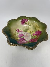 Antique Handpainted Porcelain Dish