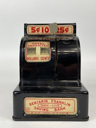 Vintage Benjamin Franklin Savings Coin Bank