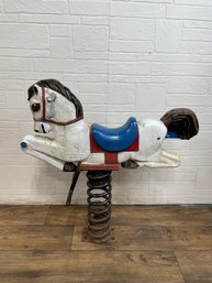 Red, White And Blue Arcade Horse On Springer