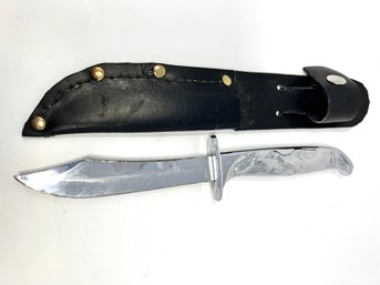 Saladmaster Hunting Knife Ducks On Handle 5.25' Fixed Blade