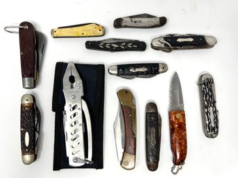 Lot Of 12 Vintage Pocket Knives In Varying Condition - Please See Photos