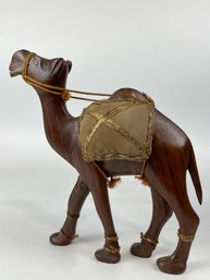 Vintage Wood Camel Figure