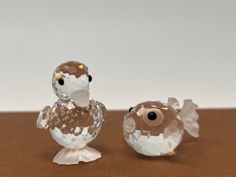 Pair Of Swarovski Crystal Animal Figures